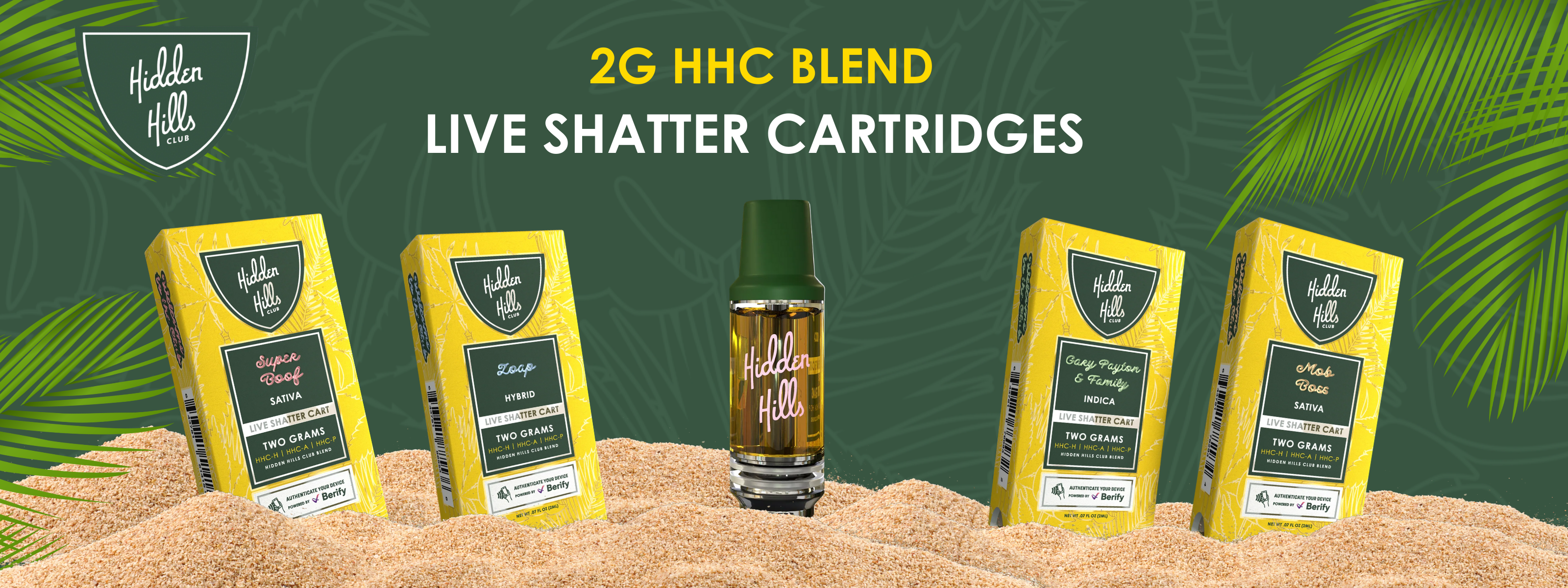 2g Live Shatter Cartridges - HHC Blend | Indica, Sativa & Hybrid