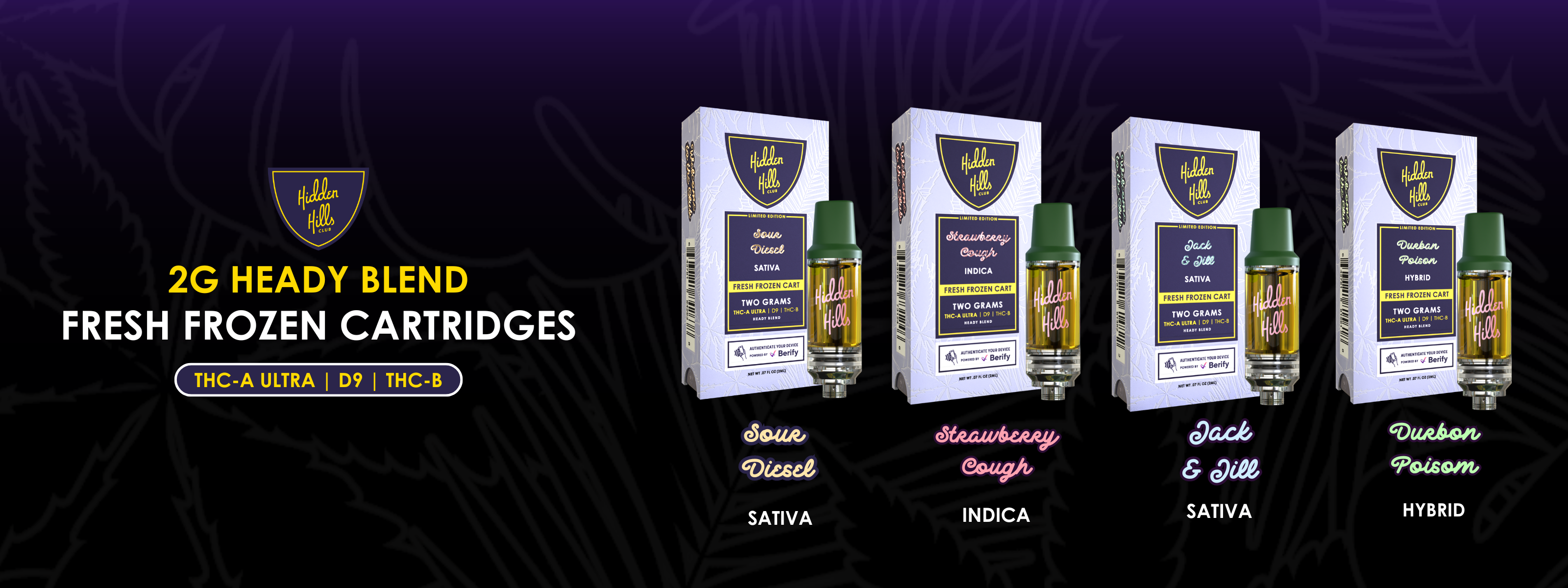 Fresh Frozen Cartridges | Heady Blend THC-B, THC-A, D9 | Indica, Sativa, Hybrid Carts