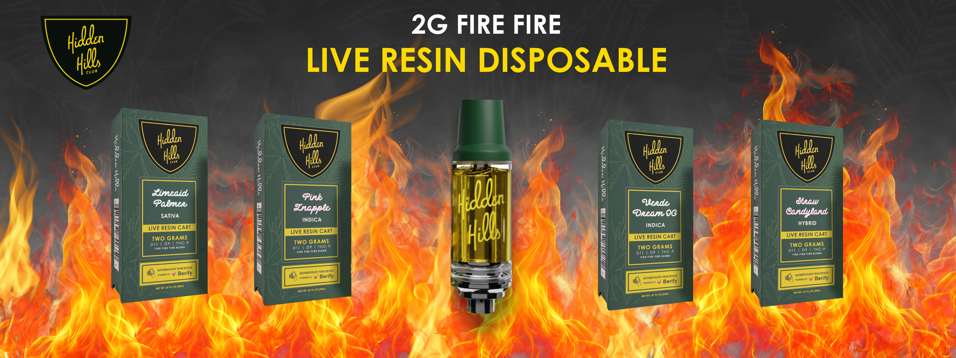 Premium 2g Live Resin Cartridges: Sativa, Indica & Hybrid Carts with D11, D9 & THCP