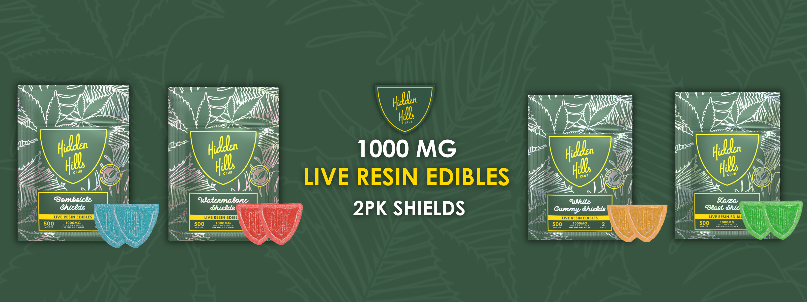 Live Resin Gummies Delta 9, Delta 11, THC-P Hybrid Edibles