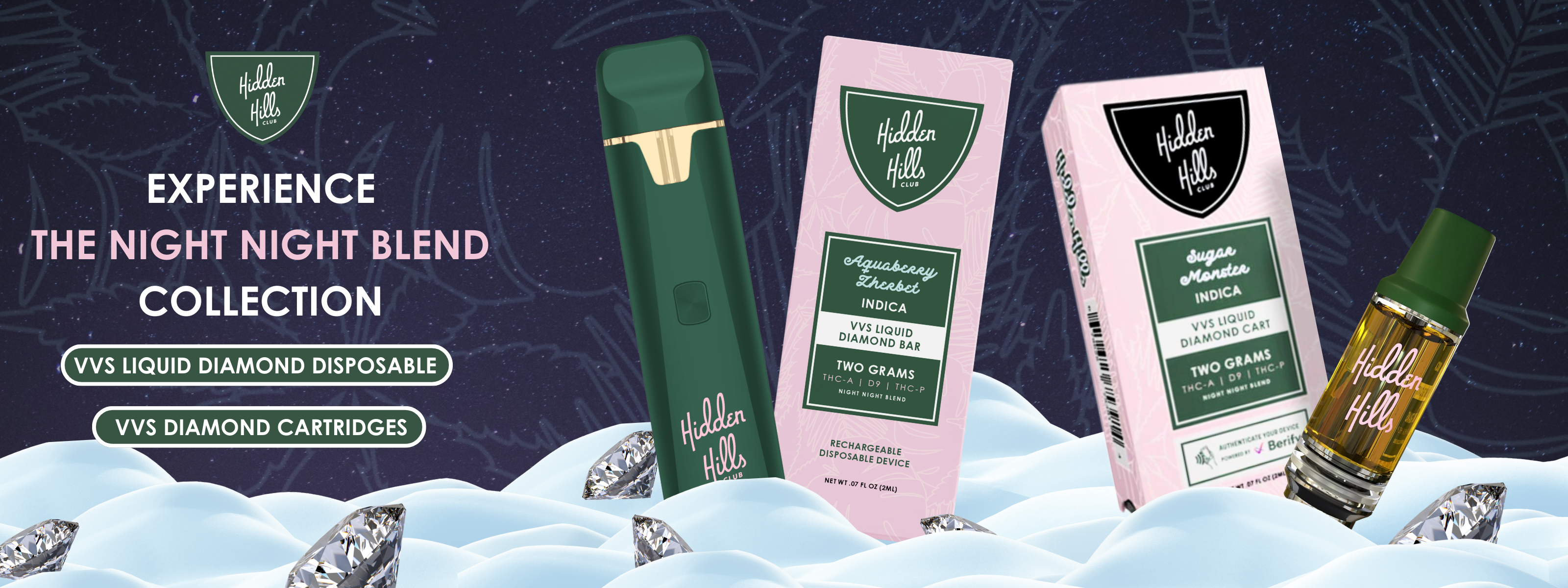 Night Night Blend Collection: Liquid Diamonds THC-A, Delta 9, and THC-P