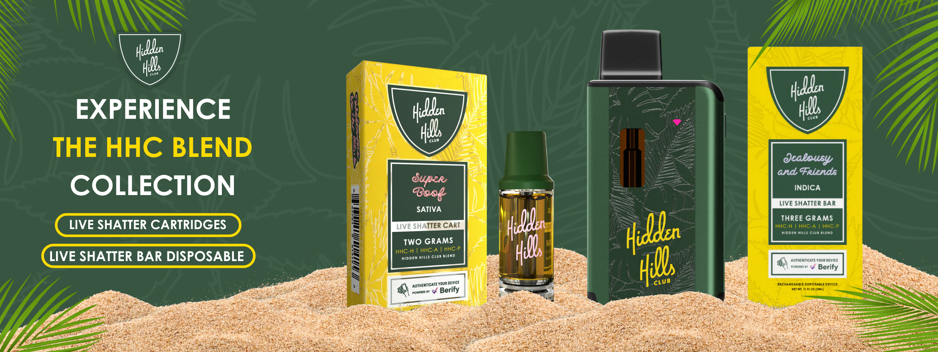 HHC Blend Live Shatter Cartridges and Disposable Vapes Collection