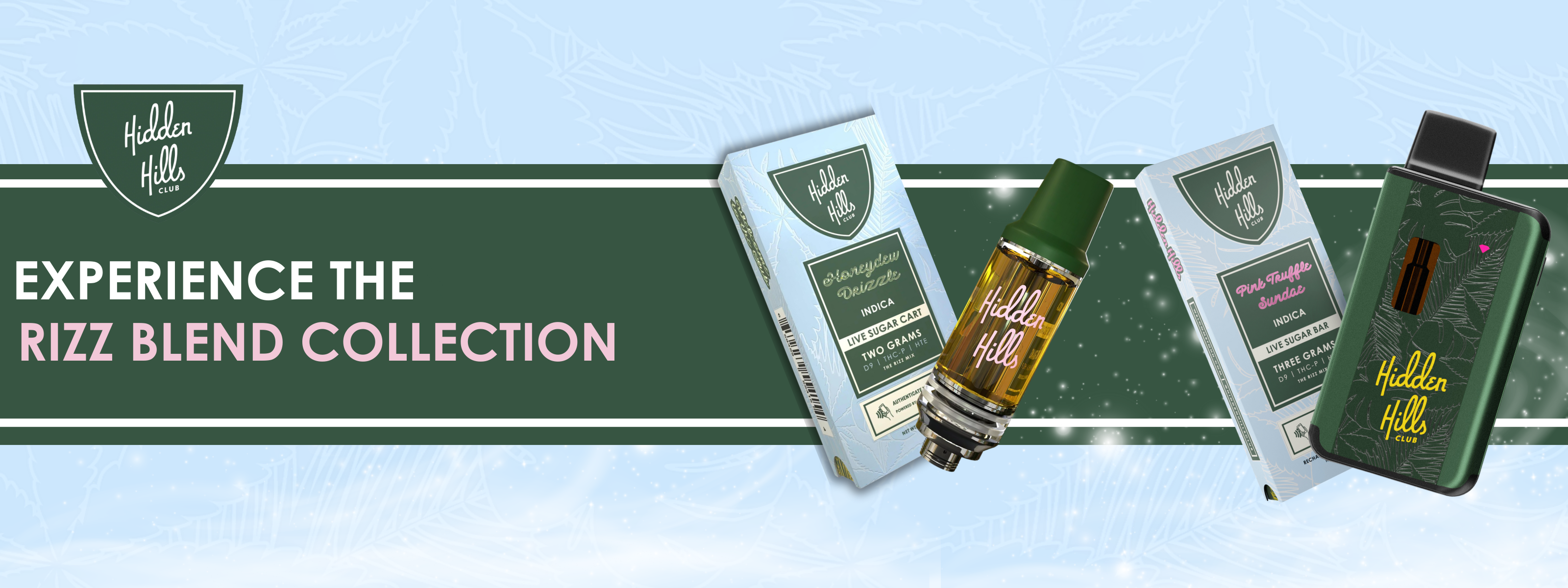 Hidden Hills Club Rizz Blend Collection: Live Sugar Carts & Disposables