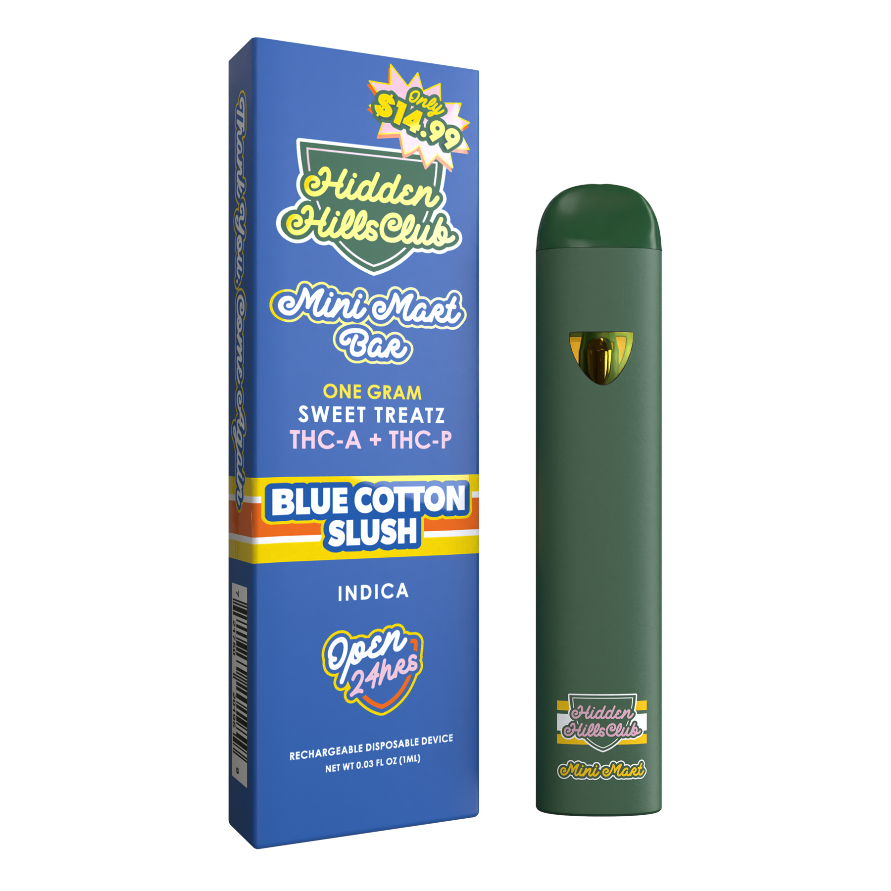 Blueberry Cotton Candy Indica Vape | THCP Indica Disposables