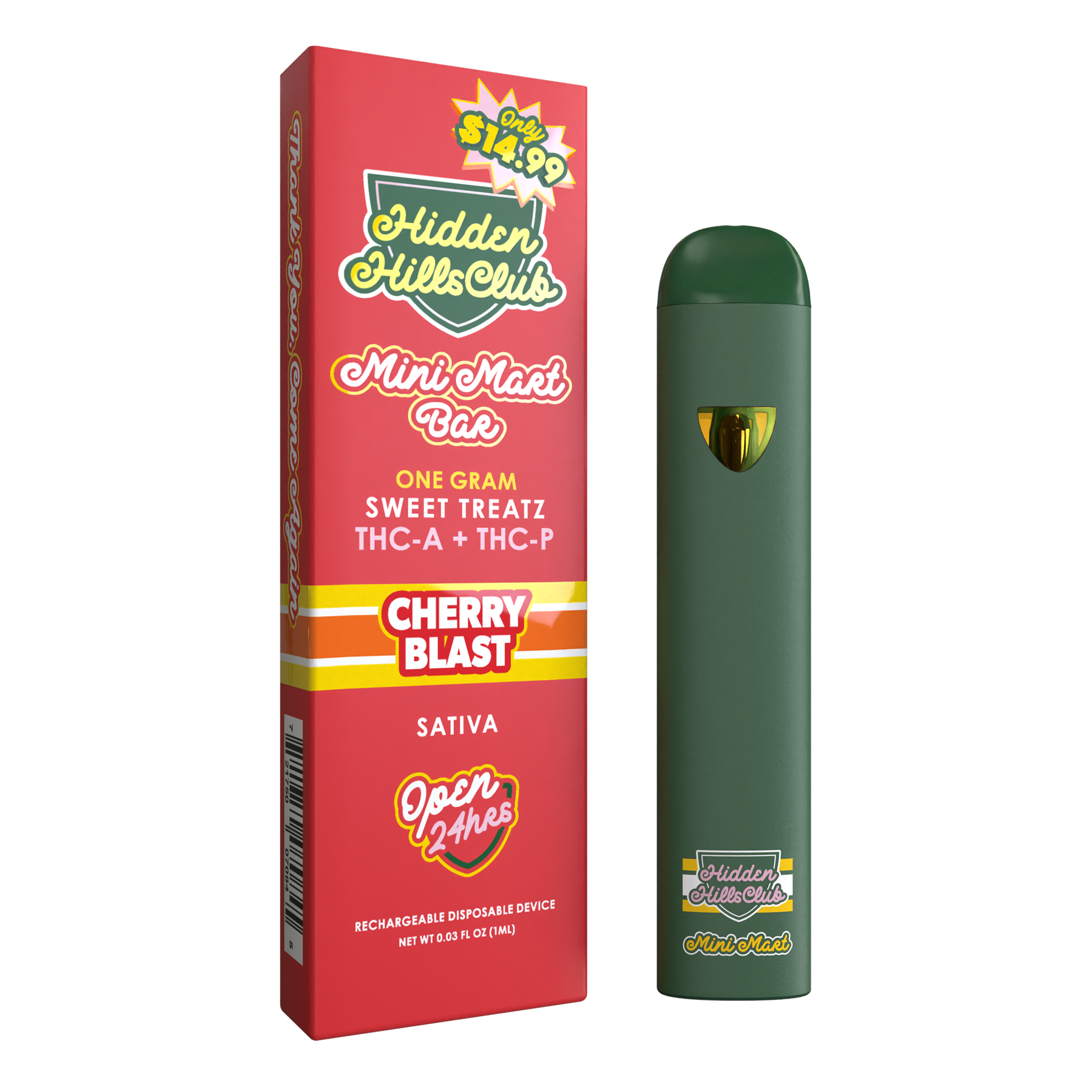 Cherry Blast Sativa Vape | THCP Citrus Sativa Disposables | Tart THCA