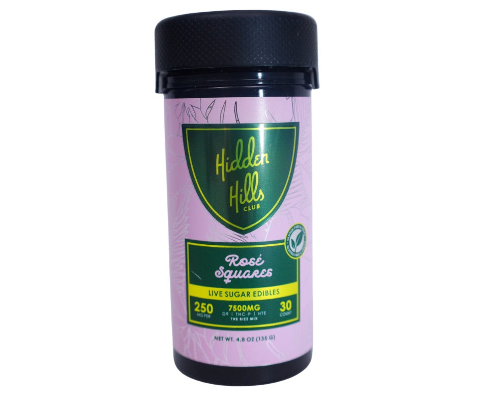 Rose' Squares | 7500mg Edibles | Rizz Blend